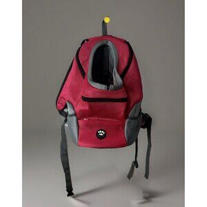 Nobel paws Pet Carrier Backpack Cat/Dog Small Pink Gray Mesh & multiple Pockets